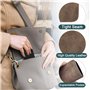 TNOMSNO Etui Lunettes, 3 Pièces Etui Lunettes Souple Boîte à Lunettes en Cuir PU, Rangement Lunettes avec Chiffon en Microfibre 