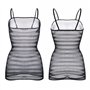 Femmes Sexy Résille Lingerie Maille Dentelle Babydoll Mini Robe Voir à Travers Bodystocking,Une Pièce Stretch sans Manches sous-