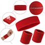 12 Pièces Serre Poignet Fluo Annees 80 et élastique Bandes de Cheveux, Set 8 Pièces Bracelet Fluo 4 Pièces Bandeau Fluo Rétro Ac
