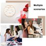 YANGWEN Plateau Présentoir Bijoux en Bois, 6 Fentes Anneau Bague Boucle d'oreille Affichage Support Stockage,Blanc Insérer Organ