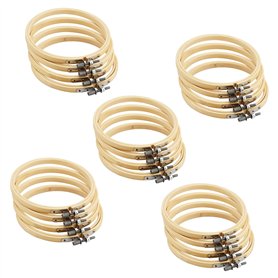 MANCHAP Lot de 20 cercles à broder réglables de 15 cm pour travaux manuels
