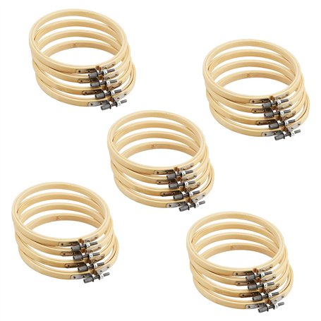MANCHAP Lot de 20 cercles à broder réglables de 15 cm pour travaux manuels