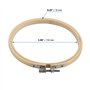 MANCHAP Lot de 20 cercles à broder réglables de 15 cm pour travaux manuels