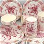 Doyomtoy Vaisselle de Fête Ballerine Anniversaire Fille Vaisselle Papier Set Assiettes en Papier Serviettes Tasses pour Fête à T
