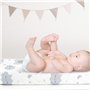 Lot de 2 housses de matelas à langer flexibles pour matelas à langer pour bébé