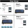 LEYF Amplificateur + Alimentation 4 Sorties TV pour antenne terrestre TNT/préamplificateur HDTV Ampli pour TNT HD Signal