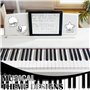 8PCS Notes Autocollantes Thème Musical Sticky Notes avec 4PCS Crayons Notes de Musique, Bloc-Notes à Thème Musical HB Standard C