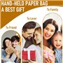 Ziyonix 20 Pièces Sac Papier kraft Sacs Cadeaux avec Poignées Sacs en Papier avec Fenêtre Boîte de Cadeau en Papier Kraft Petit 