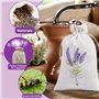 Ziyonix 16 Pièces Sachet Lavande Vide Sachets de Lavande avec Cordon de Serrage Petit Sac en Tissu Lavande Brodé Sachets en Toil