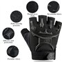 Ziyonix Gants Cyclisme Demi-Doigts, Gants de Protection Sportifs pour Enfants Moto Enfant sans Doigts Mitaines de Cyclisme Antid