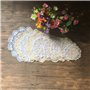 MINDPLUS Lot de 14 Napperons en Crochet à la Main Napperons en Dentelle au Crochet en Coton Napperon de Table 10 à 25 cm Rond Bl