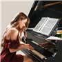 Eyoloty Dossier de musique, dossier de chœur, dossier de chant pour partitions jusqu'à DIN A4, cuir synthétique avec dragonne et