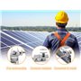 Kellegour 12Pcs Clips de Mise à Terre de Panneau Solaire,Fixation pour Système de Montage Solaire,Fixations pour Système de Mont