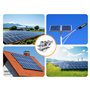 Kellegour 12Pcs Clips de Mise à Terre de Panneau Solaire,Fixation pour Système de Montage Solaire,Fixations pour Système de Mont