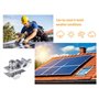 Kellegour 12Pcs Clips de Mise à Terre de Panneau Solaire,Fixation pour Système de Montage Solaire,Fixations pour Système de Mont