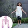Shirene Corde à Sauter pour Enfants,Corde à Sauter pour Enfants avec Poignée en Bois,Cordes à Sauters Réglables Violettes pour E