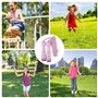 Shirene Corde à Sauter pour Enfants,Corde à Sauter pour Enfants avec Poignée en Bois,Cordes à Sauters Réglables Violettes pour E