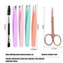 6 Pcs Pince à Épiler Acier Inoxydable Pince à Epiler Professionnelle Professionnelle Kit pour Sourcils p