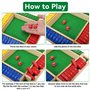 Shut The Box 4 Joueurs,Jeu de dés Classiques Jeux de Société en Bois Jeu de Rassemblement de la Famille Jeux de Mathématiques po