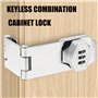 Jidyllic Serrure Mécanique avec Moraillon,4,0 Pouces Serrure à Combinaison Serrure à Combinaison à 3 Chiffres Combination Lock p