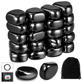 Tatxmalv 20 Pièces Aimants en Hématite Noirs