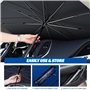 Pare Soleil Voiture Pare Brise Avant 140 x 80 cm, Pare Soleil Voiture Avant Anti-UV Parapluie Soleil Pliable, Convient à la Plup