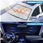 Pare Soleil Voiture Pare Brise Avant 140 x 80 cm, Pare Soleil Voiture Avant Anti-UV Parapluie Soleil Pliable, Convient à la Plup