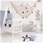 PIWOSGOL Filet de Peche Décoratif 100x200cm Filet de Peche avec Coquillage Decoration, avec 6 Pièces Decoration Marine, pour Mai