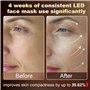 Rkdely Masque LED Visage 7 Couleurs, Masque Visage Lumière Rouge, Masque Led Silicone à Commande Sans Fil avec Timer Automatique
