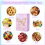NPZ-Butterfly-10P Lot de 10 sacs cadeaux en papier colorés avec anse pour anniversaire d'enfant, filles, sacs cadeaux d'invités 