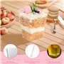 Aurinovellia 40 Pièces Tasses à Dessert, Gobelets à Dessert en Plastique, 160ml/5oz Verres à Dessert Réutilisables avec Cuillère