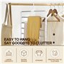 2 Pièces Inoxydable Cintre Pantalon, Cintre Gain de Place, Cintre Pliable pour Armoire, Antidérapant, Crochet Rotatif à 360° pou