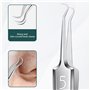 3 Pièces Pince Point Noir,Tire Comedon a Epiler Professionnelle,Points Noirs Lot de Precision Pinces Enleveur Nez Noir Pointe Ou