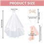 Mariée Voile Accessoires Echarpe Veil écharpe de Fête Accessoire Avec Bandeau Couronne écharpes et Serre-