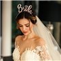Bride to be Decoration,Mariée Voile Accessoires Echarpe Veil écharpe de Fête Accessoire Avec Bandeau Couronne écharpes et Serre-