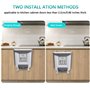 WOKICOR Poubelle Suspendue Pliable, 10L Poubelle Murale Poubelle Pliable Kitchen, Poubelle Murale Avec 3 Rouleaux De Sacs Poubel