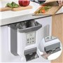 WOKICOR Poubelle Suspendue Pliable, 10L Poubelle Murale Poubelle Pliable Kitchen, Poubelle Murale Avec 3 Rouleaux De Sacs Poubel