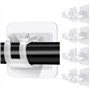 Lot de 8 supports de tringle à rideaux ZMDMAH sans perçage - Support de tringle à rideau autocollant transparent - Support de cr