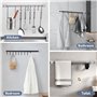 Lot de 8 supports de tringle à rideaux ZMDMAH sans perçage - Support de tringle à rideau autocollant transparent - Support de cr