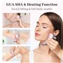 Appareil Anti Rides Visage, 3 Modes EMS Appareil de Gua Sha Visage, Chauffable 45°C Guasha Pour Visage Instrument, Raffermisseme