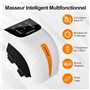 Masseur de Genou Sans Fil, Thérapie Infrarouge, Appareil de Massage des Genoux Avec Écran Tactile LED, 3 Niveaux de Chaleur et d