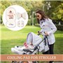 AIRCADIA 5 Points Assise Universelle Poussette Été, 3 Pièces Refroidissantes, Coussin Epaulière, Coussin Enfants Tête, Coussin S