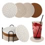 Lot de 8 Dessous de Verre Ronds pour Verres - Antidérapant Dessous De Verre Feutre - Dessous de Verre - Convient pour Toutes Sor