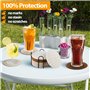 Lot de 8 Dessous de Verre Ronds pour Verres - Antidérapant Dessous De Verre Feutre - Dessous de Verre - Convient pour Toutes Sor