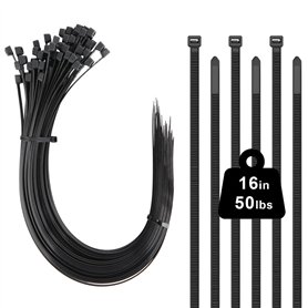 Lot de 100 serre-câbles noirs - 400 x 4
