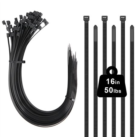 Lot de 100 serre-câbles noirs - 400 x 4