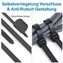 Lot de 100 serre-câbles noirs - 400 x 4,8 mm - En nylon - Résistants aux UV - Résistance à la traction - 22 kg - Fermeture éclai