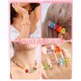 UCLEVER 200 perles en acrylique transparent ours, perles ours gommeuses multicolores pour bracelets, colliers et DIY, mignons ch