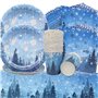 Vaisselle de fête en Neige Bleue