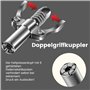 Lvelfe Pistolet à Graisse Haute Performance 8000 PSI avec Raccord Rapide, Embout et Aiguille à Graisse, pour Cartouche de 400g, 